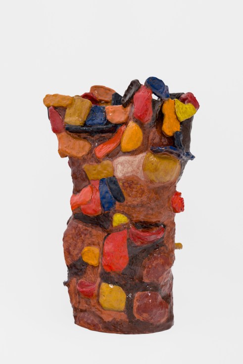 Sculpture by Sally Saul titled Patchwork Vase from 2023