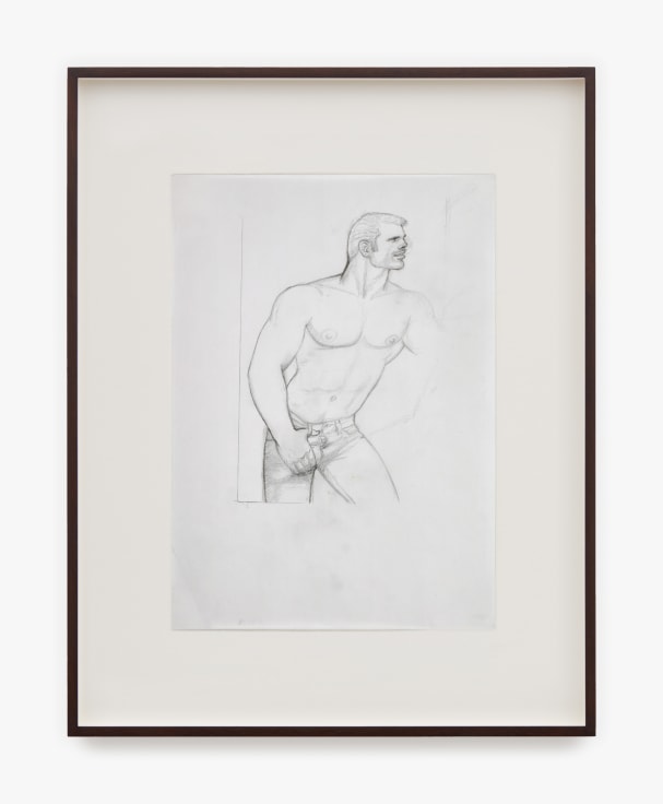 Work on paper by Tom of Finland titled Untitled (Preparatory Drawing) from c. 1981
