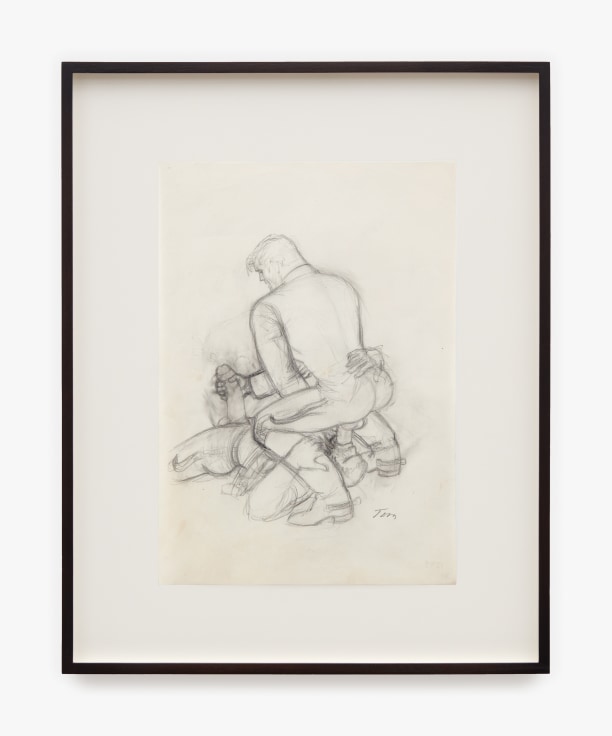 Work on paper by Tom of Finland titled Untitled (Preparatory Drawing) from 1973
