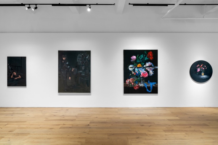 Installation view of This Too Shall Pass, curated by Racquel Chevremont, at Venus Over Manhattan, New York, 2023