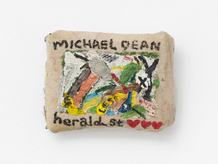 Painting titled Michael Dean and Herald Street love it by Sophie Barber from 2022.