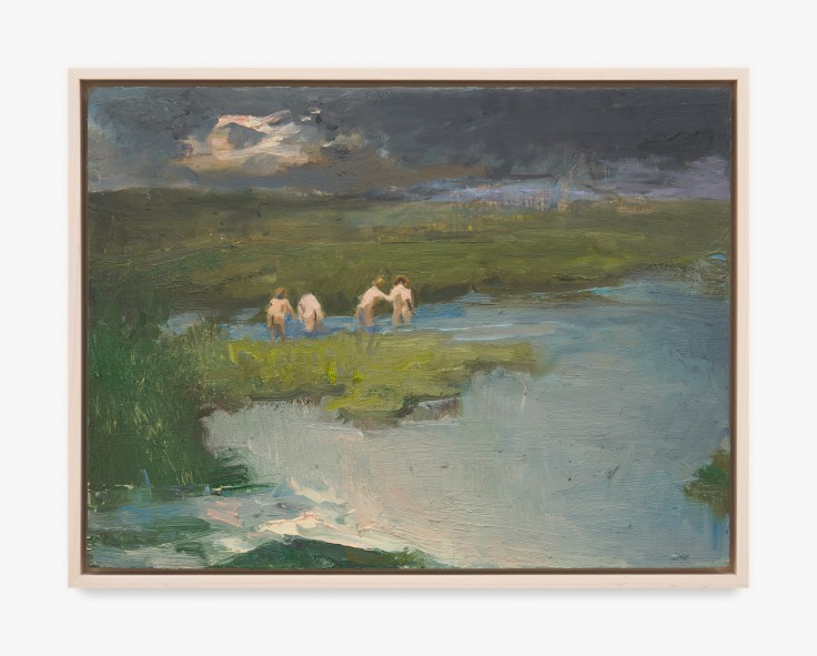 Painting by Seth Becker titled Bathers in a Storm from 2023