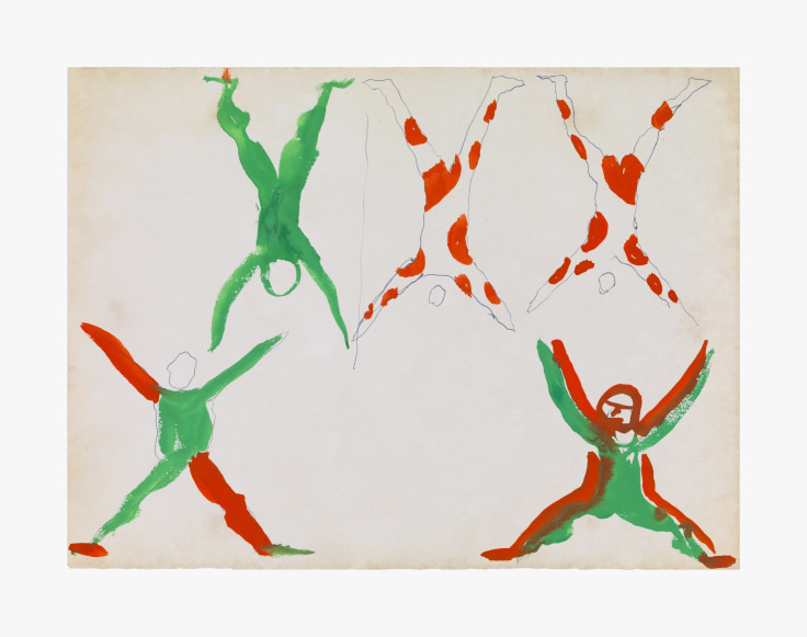 Work on paper by Alexander Calder titled Untitled (Costume Design for M&ecirc;taboles) IV from 1969
