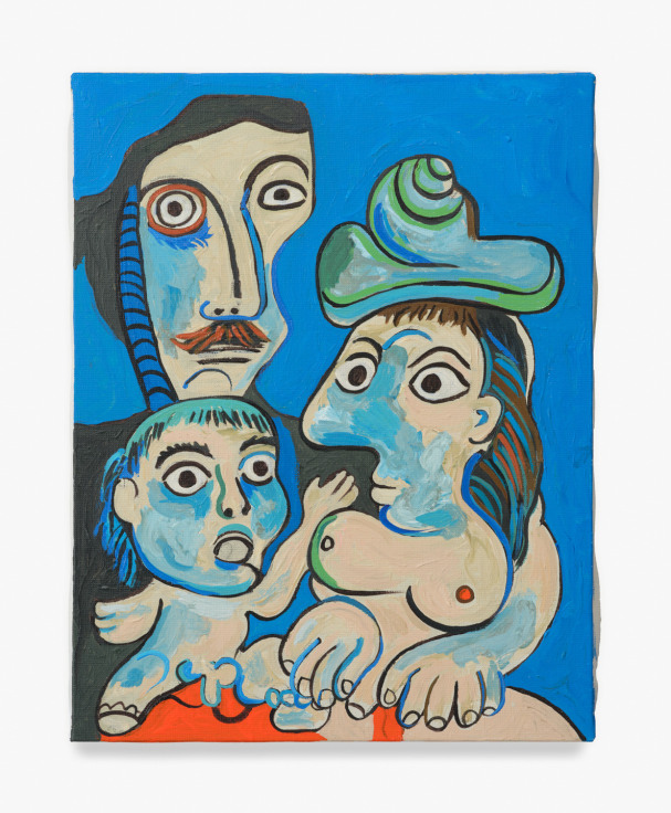 Painting titled Pleasure of Picasso Mother and Child No. 128 from 2020-2022