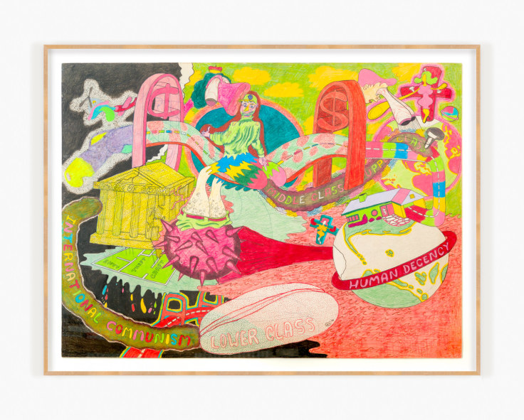 Untitled work on board by Peter Saul from 1966