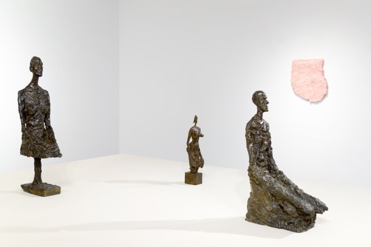 Installation view of Sculptures of Existence: Alberto Giacometti, Cy Twombly, Franz West, curated by Dieter Buchhart, New York, Venus Over Manhattan, 2018