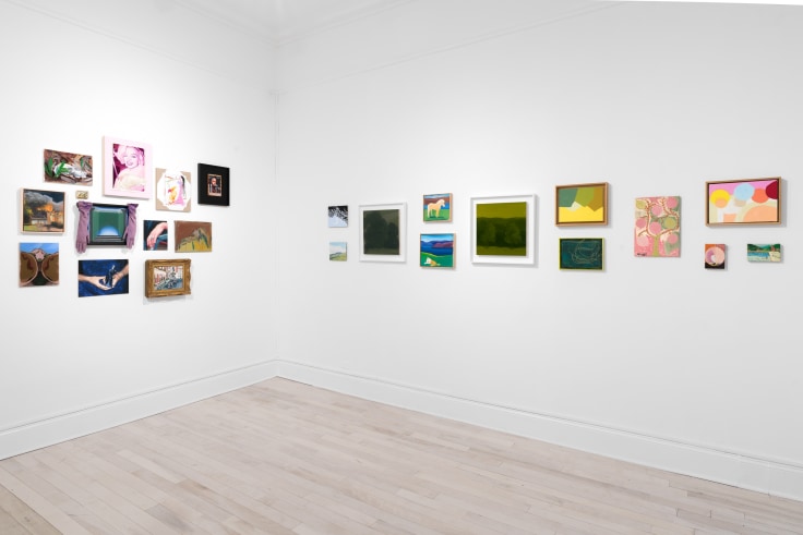 Installation view of Small Paintings at Venus Over Manhattan New York in 2022