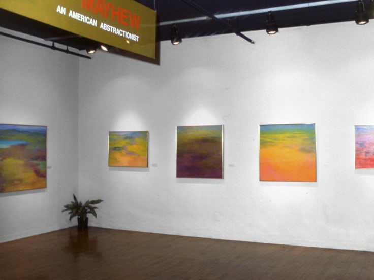 Installation view of &ldquo;Richard Mayhew: An American Abstractionist&rdquo; at The Studio Museum in Harlem, 1978