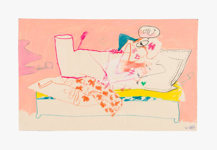 Work on paper by Peter Saul titled Untitled from 1959