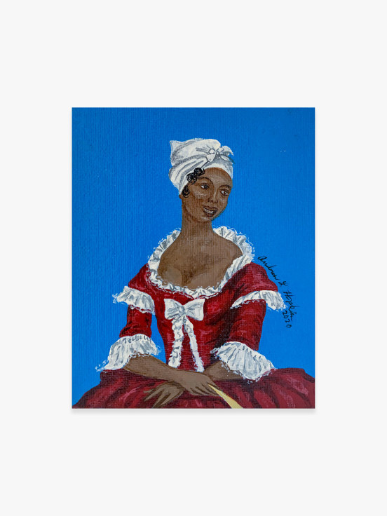 Painting by Andrew LaMar Hopkins titled Suzanne Simone Baptiste Louverture from 2020