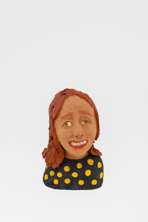 Sculpture titled Red Head by Sally Saul from 2022