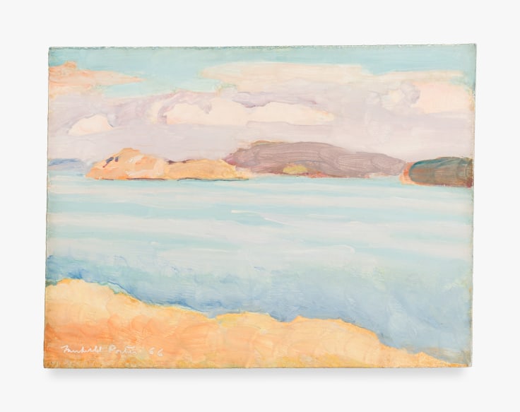Painting titled Untitled (Peak Island) by Fairfield Porter from 1966.