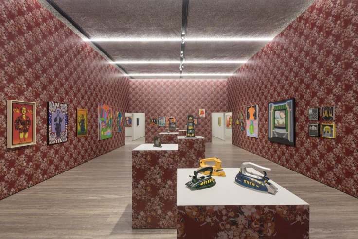 Installation image of exhibition &quot;Famous Artists from Chicago. 1965-1975,&quot; at the Fondazione Prada in 2017