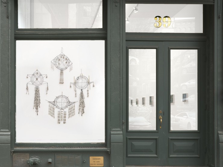 Installation view of In the Window: Brad Kahlhamer at Venuw Over Manhattan, New York