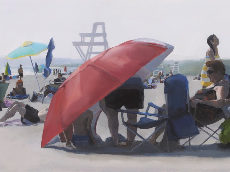 Stephen Coyle "Family Umbrella," 2016 alkyd on panel 12 x 36 in. 