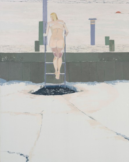 Michael Meehan, "Ice Bather Dusk," 2015, oil on linen, 78 x 62 in. (The William Louis-Dreyfus Foundation Inc.0