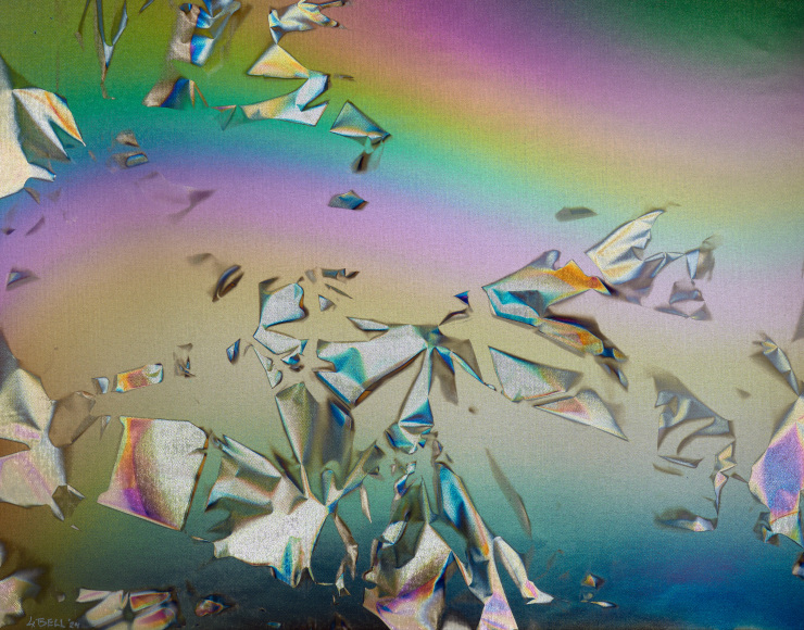 Alt="Larry Bell, Untitled, 1968, Glass cube with metal seams"