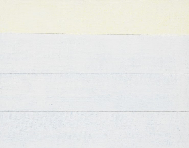 Agnes Martin Untitled, circa 1995-1999 Gesso, acrylic and graphite on linen Framed Dimensions: 12 13/16 x 12 11/16 inches 32.5 x 32.2 cm Image Dimensions: 12 x 12 inches 30.5 x 30.5 cm