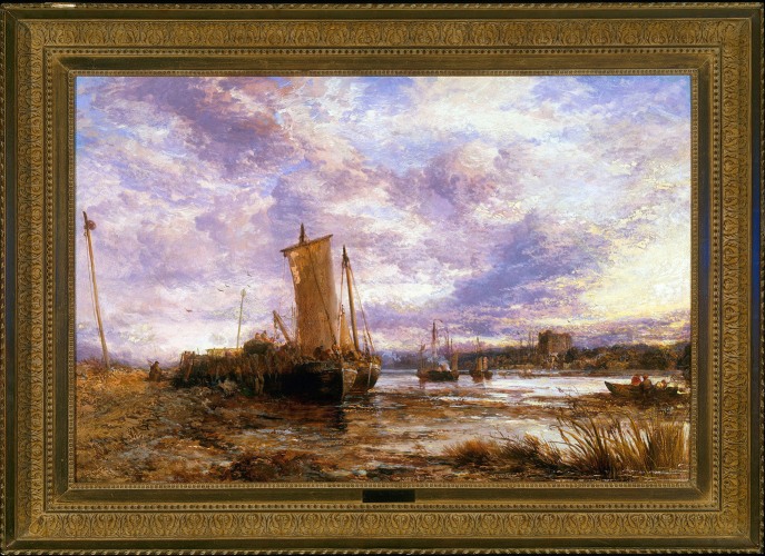 Webb, Fishing boats at low tide