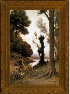 P&ecirc;cheur au bord de la Rivi&egrave;re