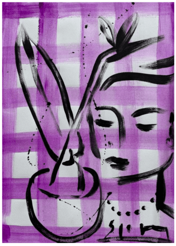 Stefan Szczesny Woman with Flower Vase, 2023