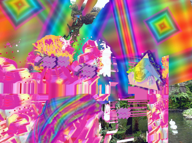 Jessica Bizer, Magenta Mountain, 2019