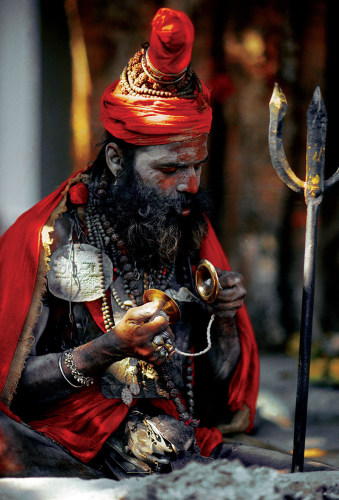 Thomas Kelly, Shaivite Chanting, Pashupatinath, Kathmandu, Nepal, 1989&nbsp; 