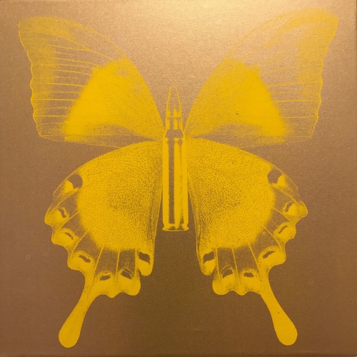 Rubem Robierb (1976), Butterfly I (Yellow on silver), 2016