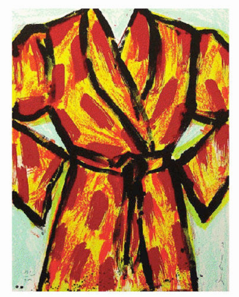 Jim Dine (1935), Black ink Robe, 2005