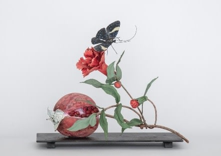 Carmen Almon, Pomegranate with Queen Cracker, 2025