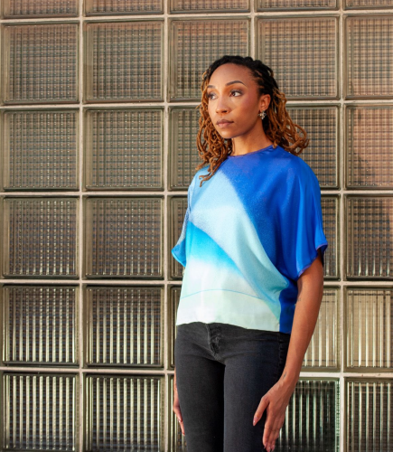 Tavia Atelier x Marina Savashynskaya Dunbar, Galaxy Kimono Shirt, 2024