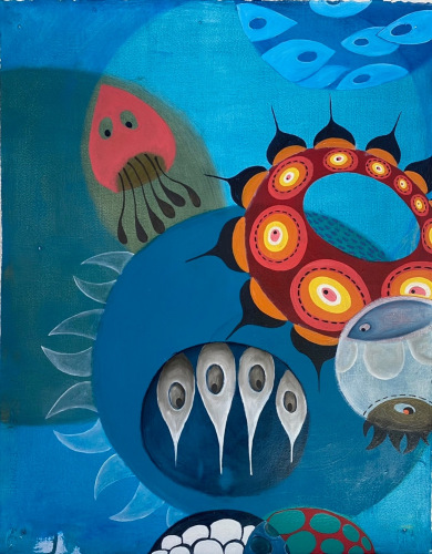 Melinda Hackett, Reef Painting #7, 2021