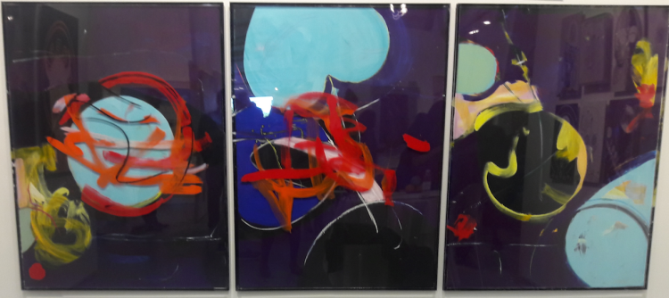 Danielle Frankenthal, Night with Frog Song (triptych)