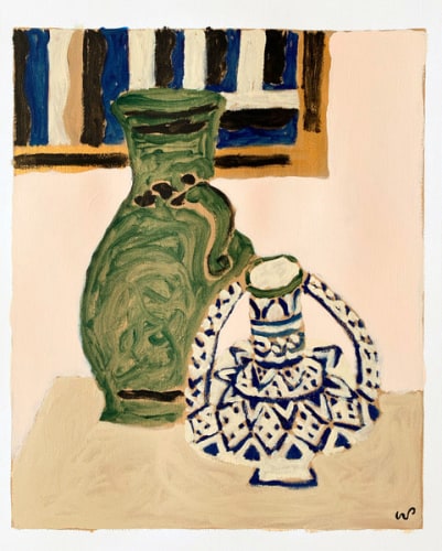 Wayne Pate Deux Vases Et Un Collage, 2022