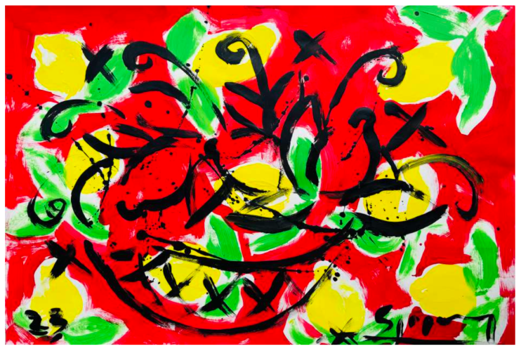 Stefan Szczesny Red Lemon Still Life, 2023