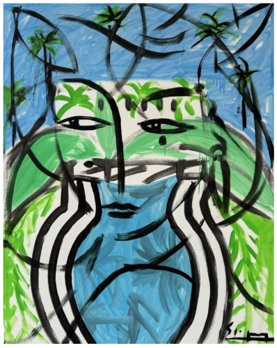 Stefan Szczesny Oase mit Eva, 2024