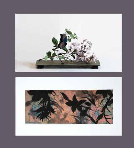 Carmen Almon, Crepe Myrtle with Large Dark Butterfly, 2019