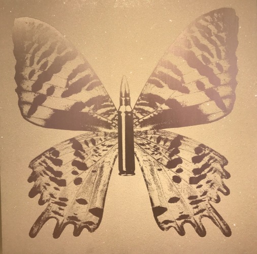 Rubem Robierb (1976), Silver Butterfly III on White, 2015