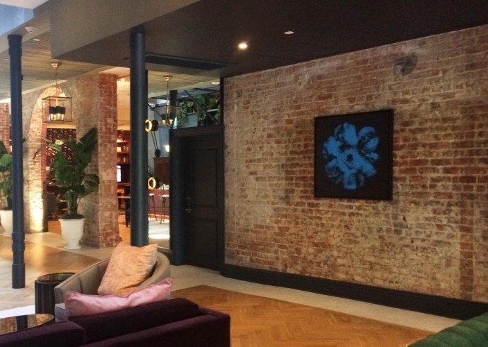 Rubem Robierb, Power Flower N-2 (Blue on black), 2016