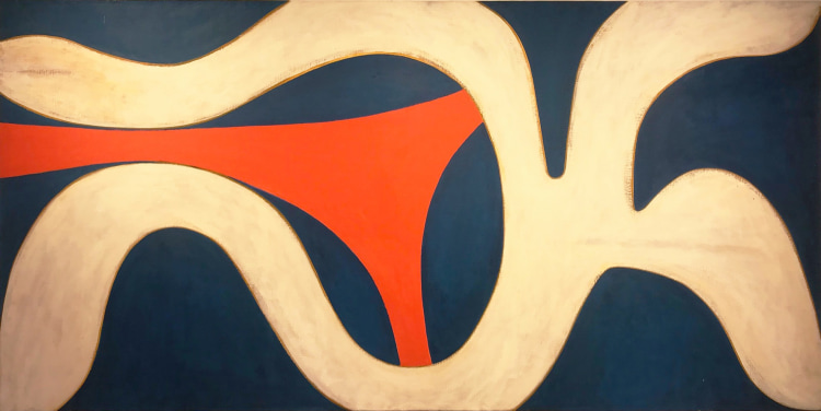 Fritz Bultman Big Blue with Red, 1977