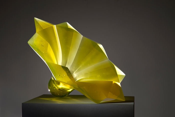 Vladimira Klumpar's Yellow cast glass flower