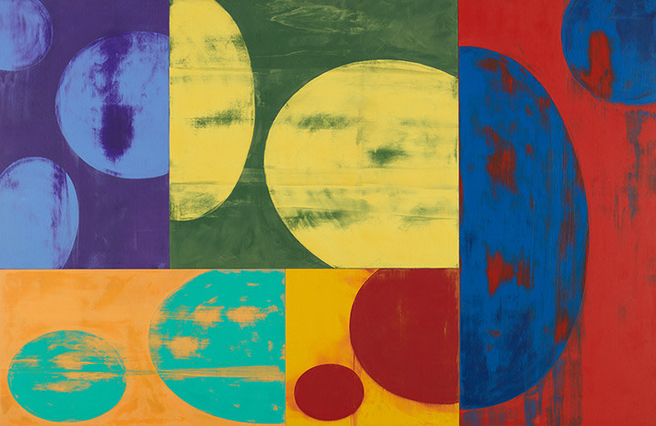 Charles Arnoldi Facelift acrylic on canvas, ellipse series