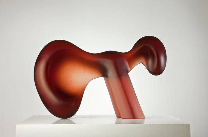 Vladimira Klumpar's red cast glass animal figure