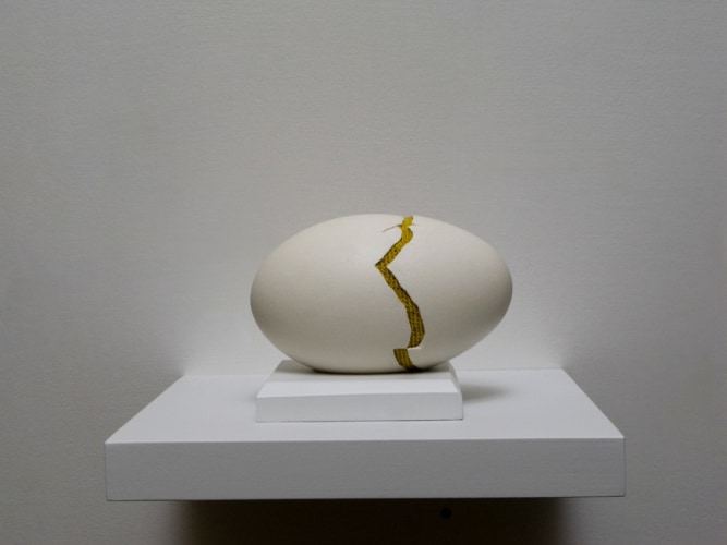 Esther Traugot, Patched egg (goose egg 2)