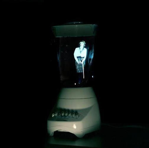 Blend mixed media video sculpture