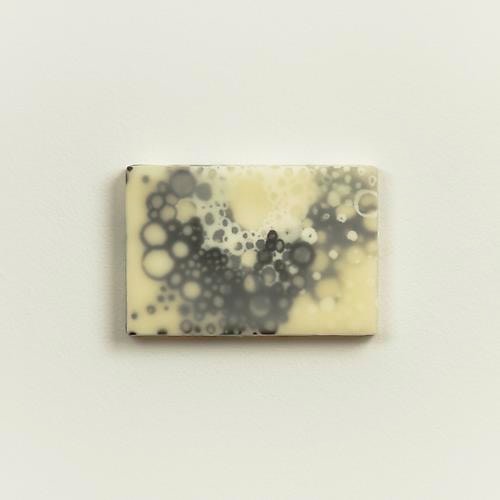 Teem (series) Egg tempera, beeswax, handmade paper on panel