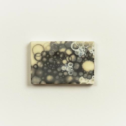 Teem (series) Egg tempera, beeswax, handmade paper on panel
