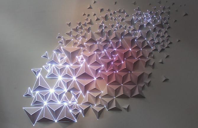 Joanie Lemercier, Light Paper Installation