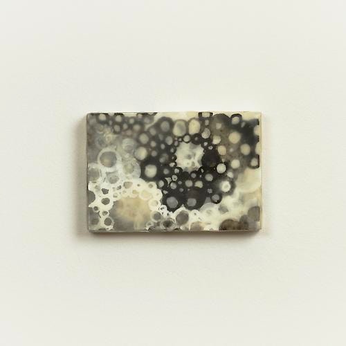 Teem (series) Egg tempera, beeswax, handmade paper on panel