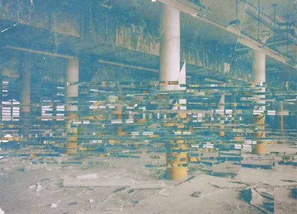 Defaced, mixed media on Mylar